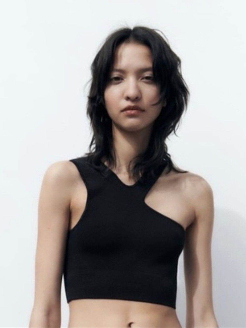 Zara Black Crisscross Crop Top